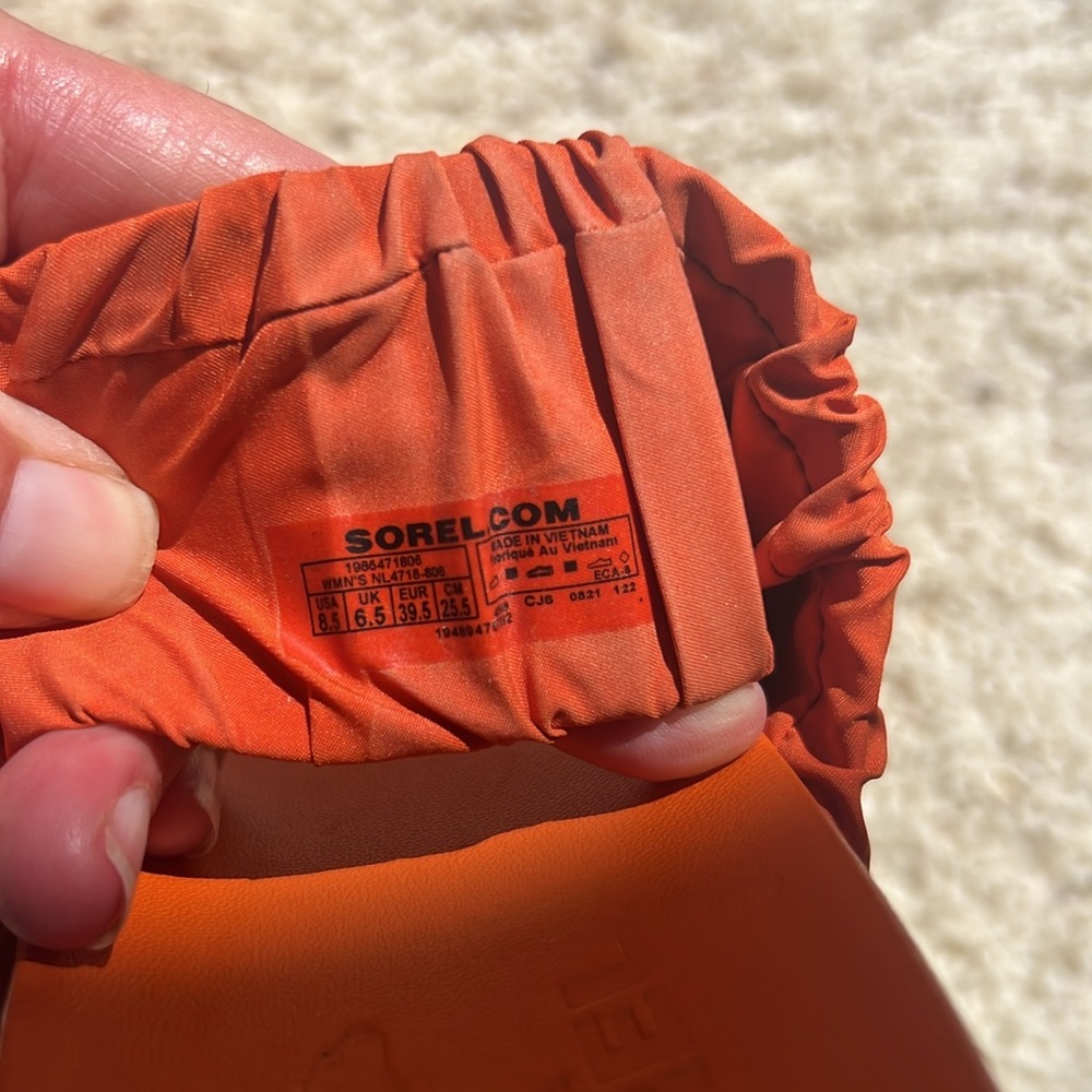 Sorel Orange Sandals - Picture 3 of 3